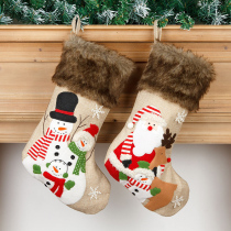 Christmas Socks Gift Bags Old Elk Deer Snowman Christmas Socks Decorations Pendant Christmas Gift Bags Candy Bags