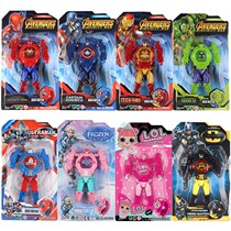 Childrens light deformation watch Toy Creative cartoon transformation robot Animation electronic watch