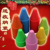 Tapered lace around pile obstacle bucket skateboard roller skating obstacle corner marker wheel slide storage bag pulley children
