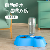 Cat automatic water dispenser Teddy Dog feeder Cat food bowl Food bowl Rice bowl Drink water Unplugged Pet supplies
