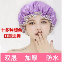Bath hat woman waterproof punching cool adult headgear Practical hair care shower short hair Fashion lady bath long hair Home