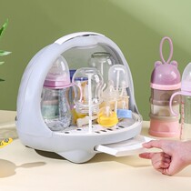 Bottle drain rack dust cover baby storage box water drying belt cover baby tableware products powder storage box
