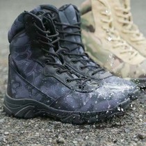 Autumn and winter non-slip wear-resistant python color field tactical boots combat boots Special forces desert boots mens high climbing boots