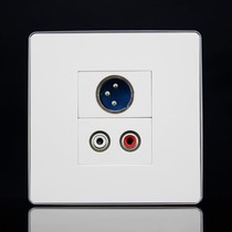 Silver Edge Free Welding Line 86 Model Public Head Canon Audio Socket Panel Red White Audio Intensify Triple Core Mic Wall Plug
