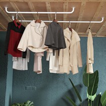 Thick and strong wall pole balcony drying rack top multifunctional clothing pole student towel rack ceiling type