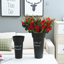 Florist Square Flower Bucket Plastic Flower Bucket Durable Durable Flower Bucket Household Flower Sedan Bucket Dry Flower Bucket