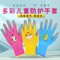 Students Outdoor abrasion-proof comfortable and anti-biting sand catch-up for sea-picking garden gardening labor Child labor protection gloves