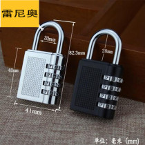 Metal zinc alloy combination lock 3 4 digits gym safety padlock locker lock long beam luggage lock head