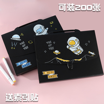 A4 organ folder multi-layer examination paper storage bag students use classified examination paper clip portable cartoon organ bag junior and senior high school students paper sorting artifact bill storage box file folder