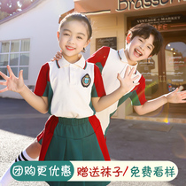 School uniform suit Summer graduation photo suit British style Childrens class suit Teacher suit Kindergarten garden suit Summer suit