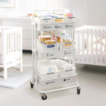 Baby goods shelf Stroller floor-to-ceiling multi-layer mobile newborn baby bedroom snack storage storage rack