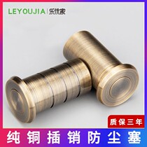 Copper Bolt fang chen qi anti-theft door an zang shi anti-dust gai tian di latch plug door fixed sleeve