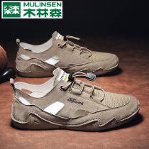 Wood Linson Sandals Sandals Mens Casual Dual-use Driving Cool Drag Non-slip Anti-Deodorant Beach Shoes Summer Outwear Baotou Slippers
