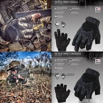 American steel armor tactical gloves impact shooter version outdoor iron riding high flexible half finger protective shooting gloves