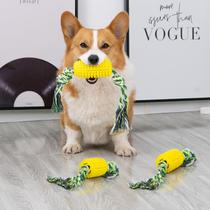 Dog corn toy molars gnaw on corgi dog cleaning teeth bite-resistant artifact Wood Dog small and large dog rope knot