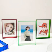 A4 acrylic photo frame table simple light luxury creative living room decoration tray 6 inch ins wind photo frame square