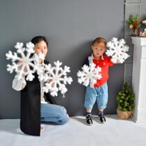 Christmas snowflake childrens performance dance props Christmas foam eight-pole three-dimensional snowflake Christmas tree decorations