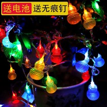 Gourd light string small color light flashing light string light starry light star decoration room led colorful color color star plug-in festival