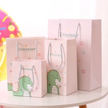 Simple hipster ins style gift bag portable high-grade cartoon cute packaging with hand gift holiday paper bag
