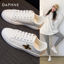 Daphne Leather White Shoes Womens Shoes 2021 New Summer Joker Spring and Autumn Explosive Casual Canvas Board Shoes