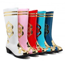 Mongolian boots Tibetan boots Men and women Yangge drum performance shoes Xinjiang Uighur dance shoes Candy color