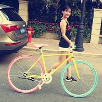 Dead flying bicycle sports car style adult student car racing fluorescent variable speed adult bicycle black and white muscle