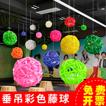 Kindergarten charm ring Chuangsen department semi-finished products School scene layout decoration Log style theme wall Small class pastoral