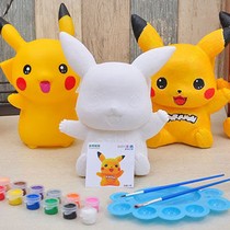 Childrens coloring toy plaster doll painted piggy bank white embryo painting diy handmade graffiti ceramic coloring paste