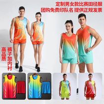 Summer childrens sports suit high school junior high school students track and field running training competition clothing girls and childrens sportswear custom
