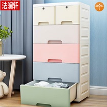Childrens small wardrobe low storage cabinet small clothes cabinet bedroom chest large plastic box European storage box