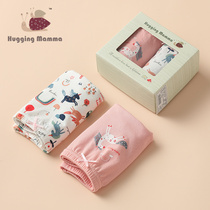 Bambi childrens underwear pure cotton girls 1-14 years old small and large childrens boxer shorts Baby cotton four corners modal
