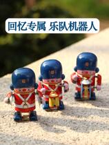 Machine knocking Gong 80 soldiers nostalgic toys retro drums tin toys drum childrens clockwork small guards