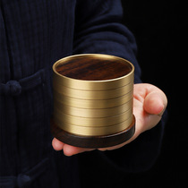 Copper Wood black sandalwood tea cup cushion household cup holder six gentlemen kung fu tea set tea ceremony accessories simple insulation tea mat