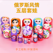  5 floors Russian featured sets of children Creative holidays in honor of gift handpainted wooden childrens gifts to play