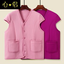 Autumn Winter Pure Cotton Kan Shoulder Full Cotton Triple Layer Warm Underwear Middle Aged Waistcoat Elderly Waistcoat Cotton Lady Cardion Vest