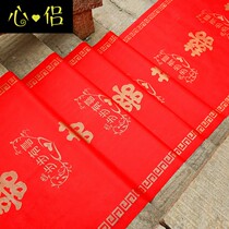 Red carpet disposable wedding wedding red carpet festive celebration opening padded non-woven carpet