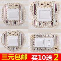 Switch Protective Sleeves Cloth Art Anti Dirty Wall Switch To Living-room Bedroom Home Decorative Lamp Socket Cover