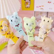 Creative Cartoon Hand Pressed Manual Fan Student Mini Portable Handheld Hand Cute Kindergarten Childrens Toys