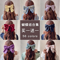 Hairclip female summer head hair card summer big bow headwear Net red 2021 new hair accessories clip hair rope