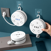 Able to contain row-and-row multi-socket trailing plug-in board long line multipurpose functional socket panel porous usb with wire