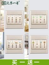 Light Switch Accessories SWITCH STICKERS LABEL PERSONALITY MARK BEDROOM STICKERS LABEL STICKUP SIGN LETTER SIGN LIVING-ROOM HOME