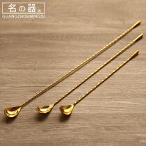 Bar spoon stainless steel long bar spoon long handle bar spoon thickened bar more bar spoon stainless steel mixing rod milk tea mixing bar spoon