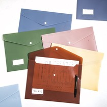 a4 document bag Transparent file bag Plastic information bag Office supplies Document contract storage clip Snap bag