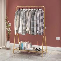 Simple hanger floor bedroom Nordic Net red coat rack household single pole drying rack balcony hanging clothes shelf