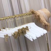 Non-slip plastic non-trace imitation wood adult womens clothing store special clothing support household hanger pants clip drying rack