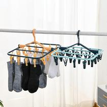 Multi-function dormitory hangers Household hangers Childrens student drying racks Multi-clip drying racks Socks underwear racks