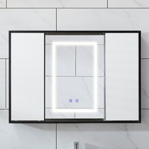 Farnsa Bathroom Official Flagship Store Solid Wood Pushdoor Feng Shui Mirror Concealed Bathroom Mirror Cabinet Nordic Toilet