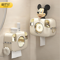Toilet tissue box rack wall-mounted punch-free tissue rack bathroom toilet paper toilet paper box household