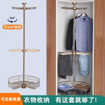 Pants storage floor 360 degree cloakroom wardrobe corner rotating ring hanger pull basket hanging clothes hardware accessories