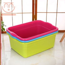 Full new material thick square basin household kitchen plastic basin large extra large rectangular extended vegetable basin wash basin fruit